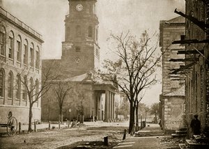 Église Saint-Michel après le Bombardement, Charleston, Caroline du Sud, 1861-65 - Mathew B. Brady